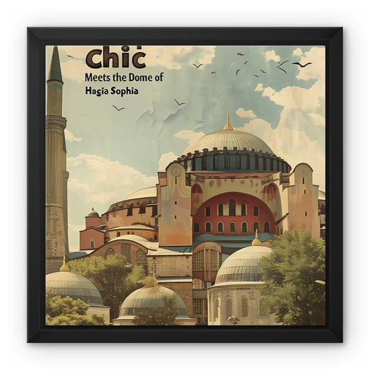 Grandpa Chic: Hagia Sophia's Dome Delight Framed Canvas